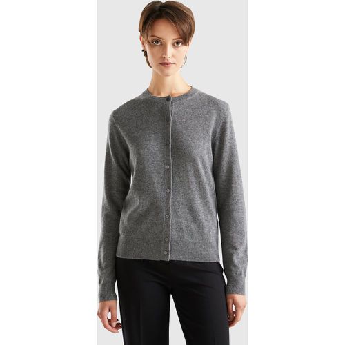 Benetton, Gilet Gris Foncé En Pur Cachemire, taille S, Gris Foncé - United Colors of Benetton - Modalova