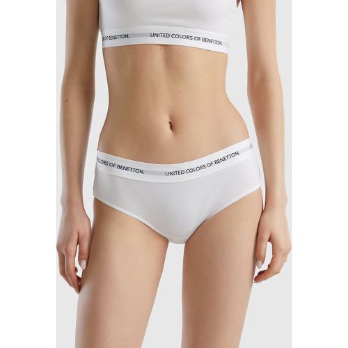 Benetton, Culotte Taille Haute En Coton Bio, taille L, Blanc - United Colors of Benetton - Modalova