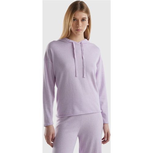 Benetton, Pull Lilas En Cachemire Mélangé À Capuche, taille XL, Lilas - United Colors of Benetton - Modalova