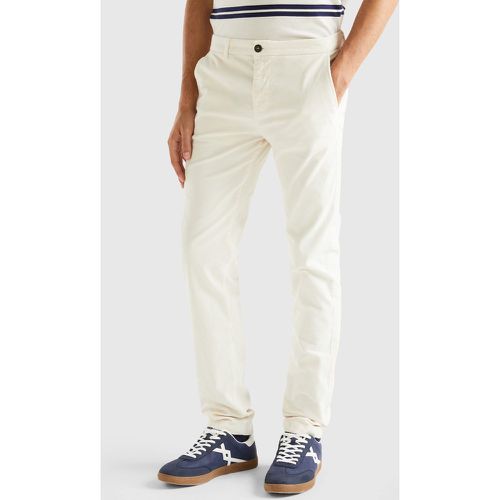 Benetton, Pantalon En Velours Stretch, taille 42, Blanc - United Colors of Benetton - Modalova