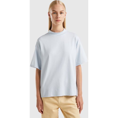 Benetton, T-shirt Col Droit, taille L, Bleu Ciel - United Colors of Benetton - Modalova