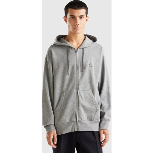 Benetton, Sweat Chaud Zippé À Capuche, taille XXL, Gris - United Colors of Benetton - Modalova