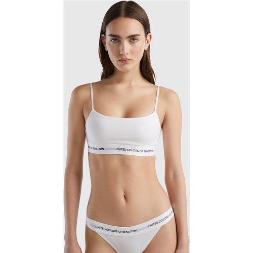 Benetton, Brassière En Coton Bio, taille M, Blanc - United Colors of Benetton - Modalova