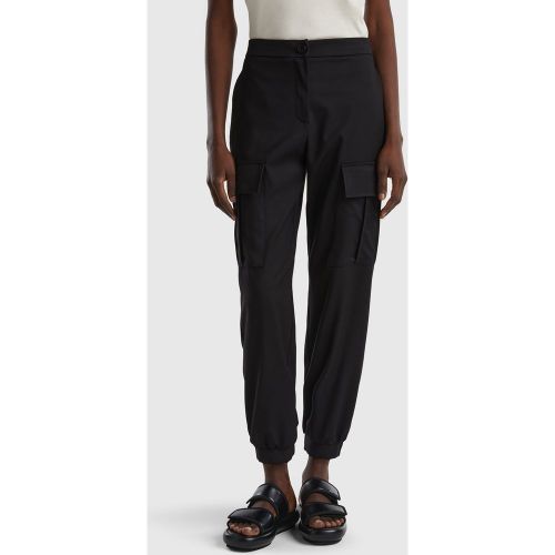 Benetton, Pantalon Cargo Fluide, taille 48, Noir - United Colors of Benetton - Modalova