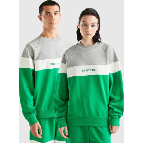 Benetton, Sweat Vert Et Gris Clair, taille S, Vert - United Colors of Benetton - Modalova