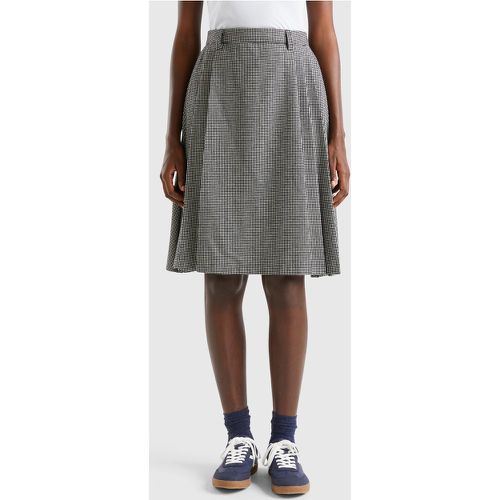 Benetton, Jupe Midi À Motif Pied-de-poule, taille 38, Gris - United Colors of Benetton - Modalova