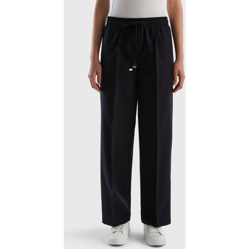Benetton, Pantalon Fluide À Cordon De Serrage, taille XS, Noir - United Colors of Benetton - Modalova