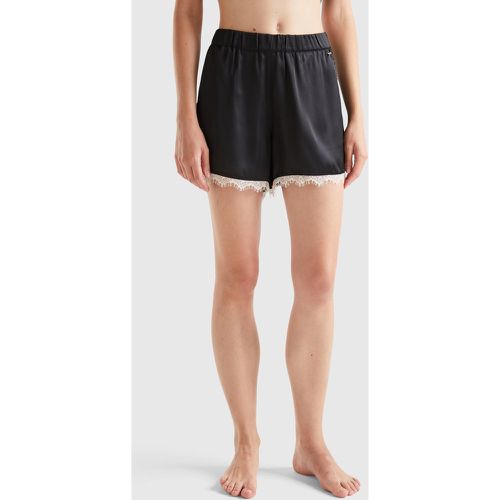 Benetton, Short En Satin, taille L, Noir - United Colors of Benetton - Modalova