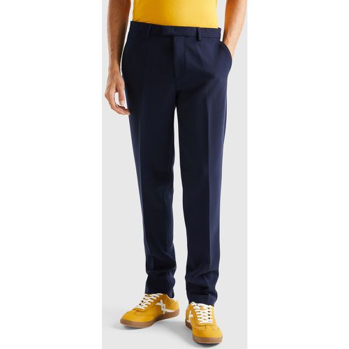 Benetton, Pantalon Fluide Coupe Slim, taille 44, Bleu Foncé - United Colors of Benetton - Modalova