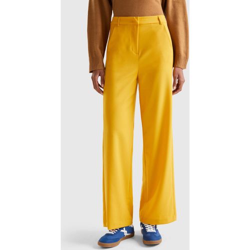 Benetton, Pantalon Fluide Coupe Droite, taille 38, Jaune - United Colors of Benetton - Modalova