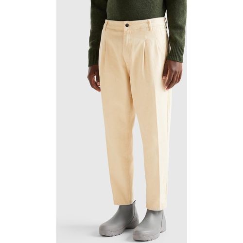 Benetton, Pantalon À Pinces En Coton, taille 54, - United Colors of Benetton - Modalova