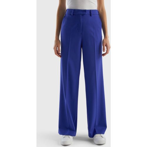Benetton, Pantalon Fluide À Jambe Ample, taille 46, Turquoise - United Colors of Benetton - Modalova
