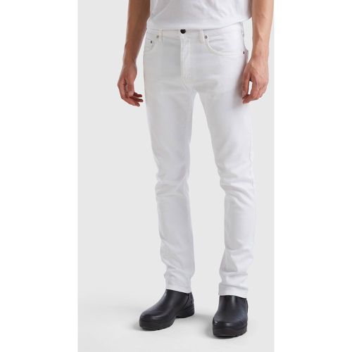 Benetton, Pantalon Slim À Cinq Poches, taille 33, Blanc - United Colors of Benetton - Modalova