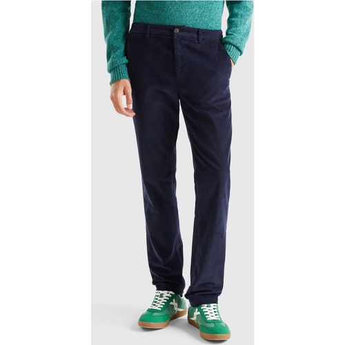 Benetton, Pantalon En Velours Stretch, taille 42, Bleu Foncé - United Colors of Benetton - Modalova