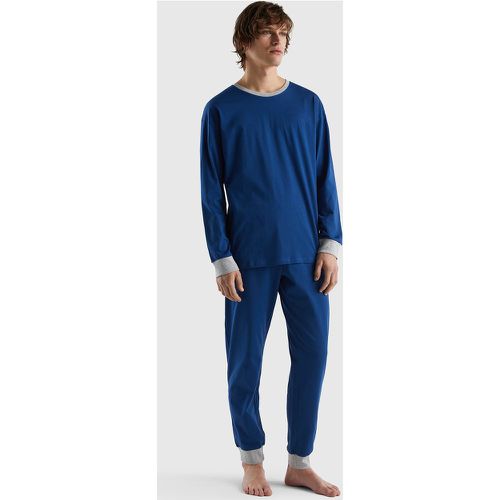 Benetton, Pyjama Avec Sac 100 % Coton, taille XL, Bleu Foncé - United Colors of Benetton - Modalova