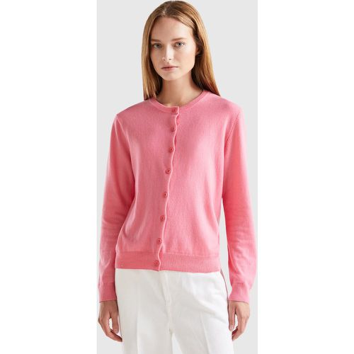 Benetton, Gilet Rose En Mélange De Laine Et De Cachemire, taille L, Rose - United Colors of Benetton - Modalova