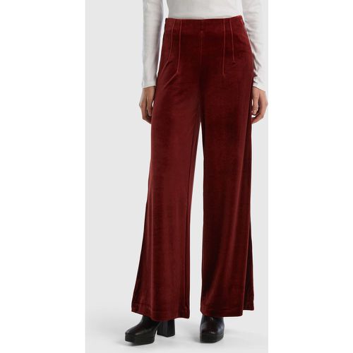 Benetton, Pantalon En Velours Lisse, taille 40, Bordeaux - United Colors of Benetton - Modalova