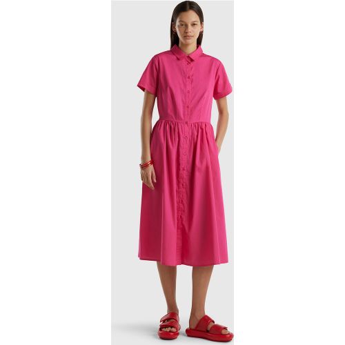 Benetton, Robe Chemisier Midi En Pur Coton, taille XS, - United Colors of Benetton - Modalova