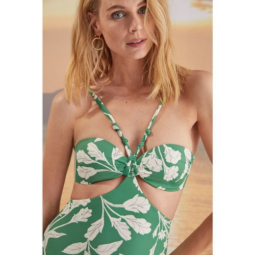 Trikini bandeau fleurs vert - Women'secret - Modalova