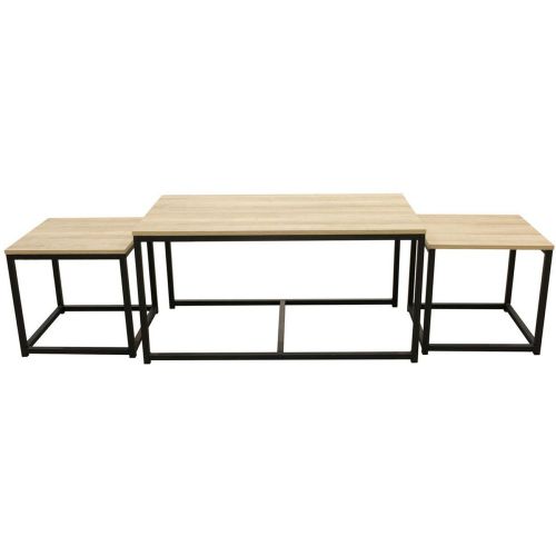 Lot de 3 tables basses industrielles MEMPHIS - 3S. x Home - Modalova