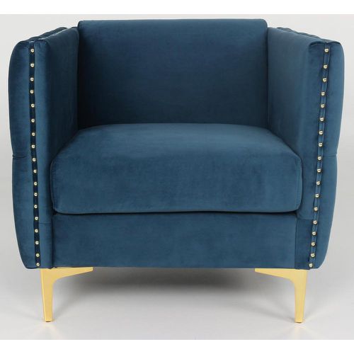 Fauteuil Velours Bleu MURRAY - 3S. x Home - Modalova