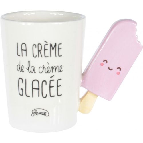 Mug en Porcelaine avec Anse Glace et inscription « La crème de la crème GLACEE » - La Chaise Longue - Modalova