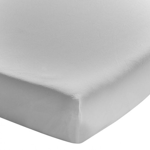 Drap housse uni en coton lavé mastic, Made in France, SOFT LINE - Essix - Modalova