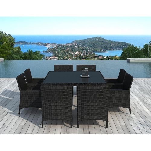 Table Repas Outdoor + 8 Fauteuils En Résine Tressée MALAGA - DELORM DESIGN - Modalova