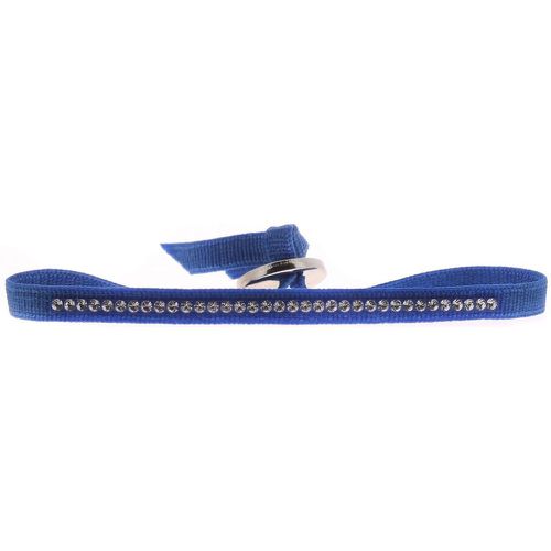 Bracelet A41168 - Bracelet Tissu Bleu Cristaux Swarovski - Les Interchangeables - Modalova