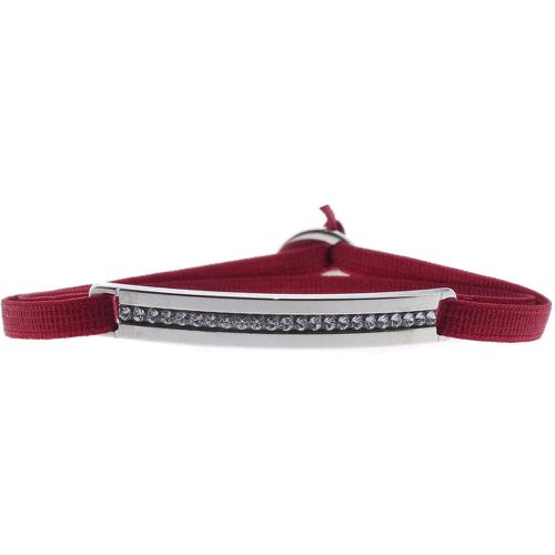 Bracelet A41184 - Bracelet Tissu Rouge Cristaux Swarovski - Les Interchangeables - Modalova