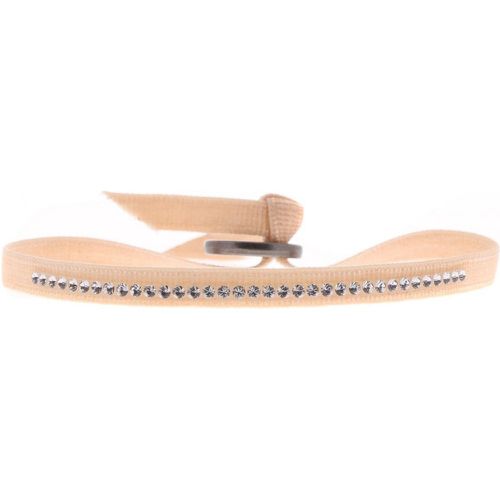 Bracelet A35353 - Bracelet Tissu Beige Cristaux Swarovski - Les Interchangeables - Modalova