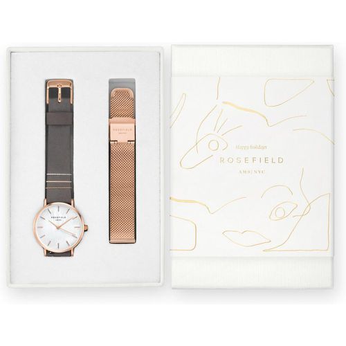 Montre Rosefield WEGTR-X184 - Coffret Bracelet Acier Doré Rose et Cuir - Rosefield Montres - Modalova