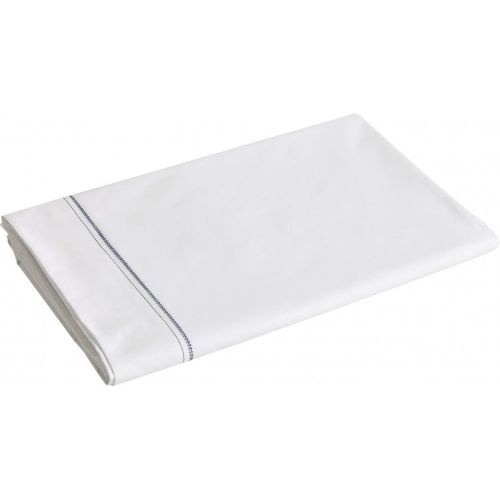 Drap Plat en percale de coton HISTOIRE MARINE - Blanc des Vosges - Modalova