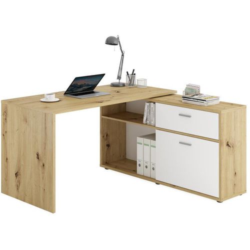 Bureau D'Angle Couleur Chêne Sable DIEGO - 3S. x Home - Modalova