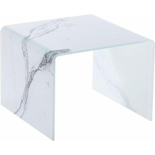 Table d'appoint en verre finition marbre MARBLE - 3S. x Home - Modalova