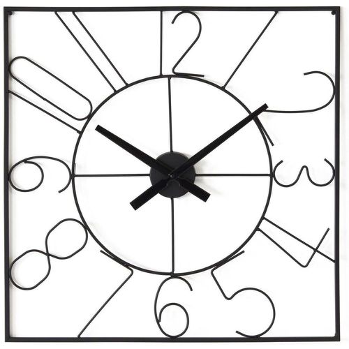Horloge carrée design Alban Noir - 3S. x Home - Modalova