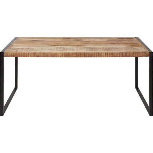 Table de repas en bois mango plateau 6cm d'epaisseur et pieds en metal MADRAS - 3S. x Home - Modalova