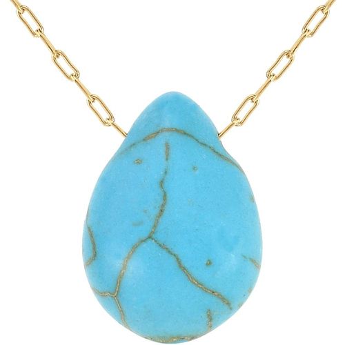 Collier So Charm - B2498-TURQUOISE - Collier Mode Doré - So Charm Bijoux - Modalova