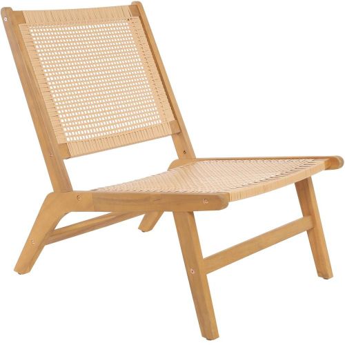 Le fauteuil intérieur extérieur en acacia massif AGUILARES style scandinave - 3S. x Home - Modalova