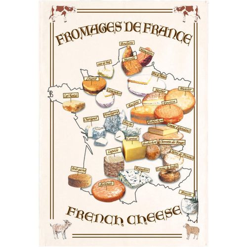 Torchon Carte Fromages Ecru 72 X 48 - Winkler - Modalova