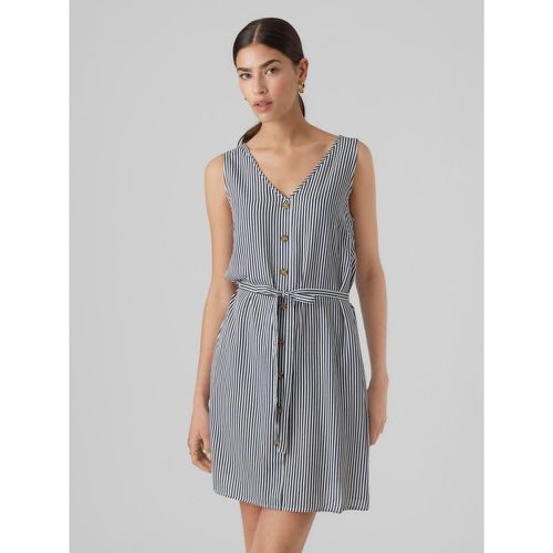 Robe courte Regular Fit Rayures Col en V Sans manches Court Mia - Vero Moda - Modalova