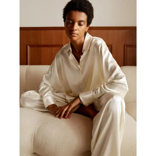 Viola Pyjama surdimensionné en soie - LilySilk - Modalova