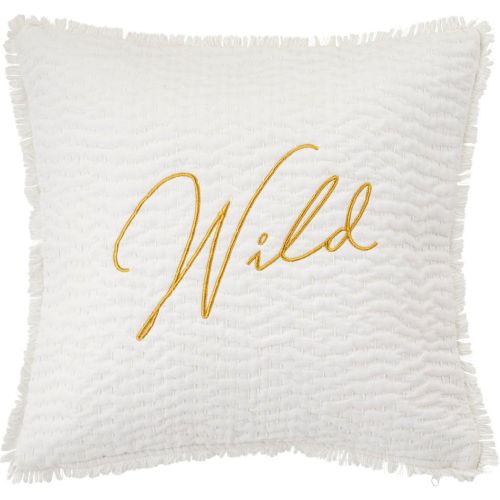 Coussin brodé Wild blanc 45x45cm - 3S. x Home - Modalova