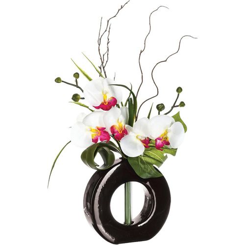 Composition d'orchidées avec vase céramique H44 noir - 3S. x Home - Modalova