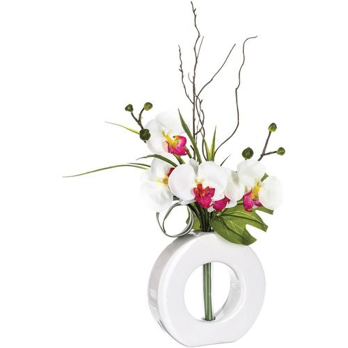 Composition d'orchidées avec vase céramique H44 blanc - 3S. x Home - Modalova