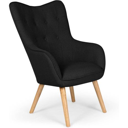 Fauteuil scandinave Tissu Noir - 3S. x Home - Modalova