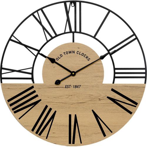 Horloge en bois et métal Clovis - 3S. x Home - Modalova