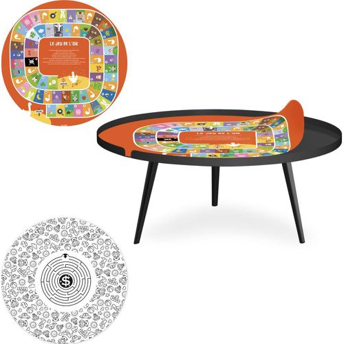 Table basse magnétique ronde à rebord Bipolart Métal avec 2 Tops style Jeux - 3S. x Home - Modalova