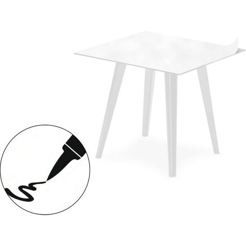 Table d'appoint magnétique carrée Bipolart Métal avec 1 Top Tableau effaçable - 3S. x Home - Modalova