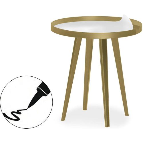 Table d'appoint magnétique ronde à rebord Bipolart Métal avec 1 Top Tableau blanc effaçable - 3S. x Home - Modalova